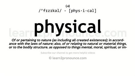 Physical Definition & Meaning .